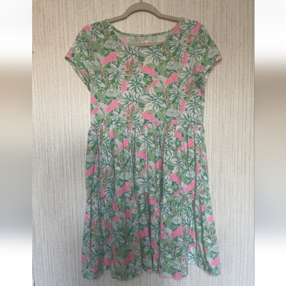 Lilly Pulitzer Dresses & Skirts - Lilly Pulitzer Size Small Geanna Short Sleeve Dress Floral Bird Print